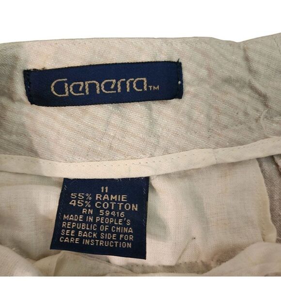 Vintage 90s Preppy Pleated Shorts Womens Size M White Stripe Pockets - Picture 6 of 7